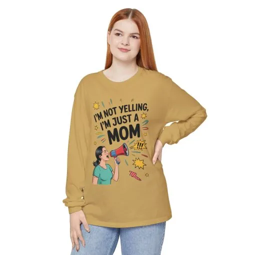 Funny Mom Long Sleeve T-Shirt, I'm Not Yelling I'm Just a Mom, Mother's Day Gift, Loud Mom Life Tank Top, Mother's Day Apparel - Image 24
