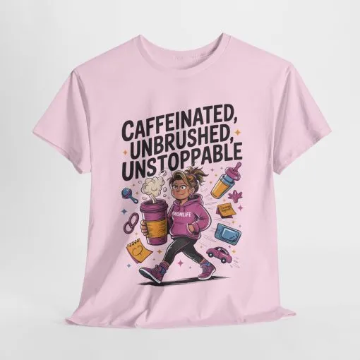 Funny Mom Life Graphic Shirt, Mother's Day Gift, Cotton Tee for Tired but Fierce Mothers, Coffee and Mom T-Shirt, mom life shirt - Image 27