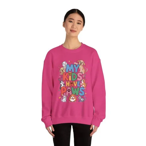 My Kids Have Paws Sweatshirt, Pet Lover Gift, Cute Animal Shirt, Cute Pet Mom Tee, Animal Parent T-Shirt, Gift for Animal Lovers - Image 31