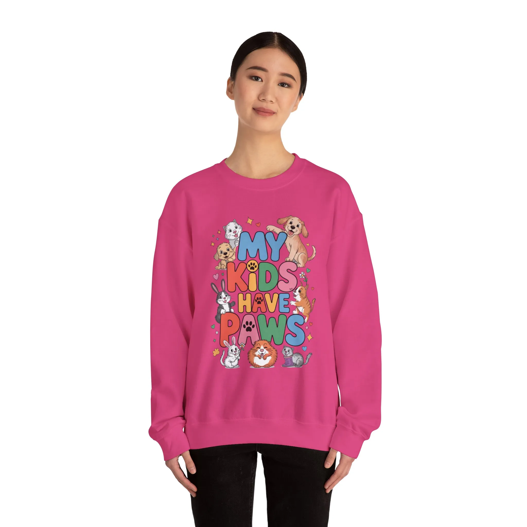 My Kids Have Paws Sweatshirt, Pet Lover Gift, Cute Animal Shirt, Cute Pet Mom Tee, Animal Parent T-Shirt, Gift for Animal Lovers - Image 31