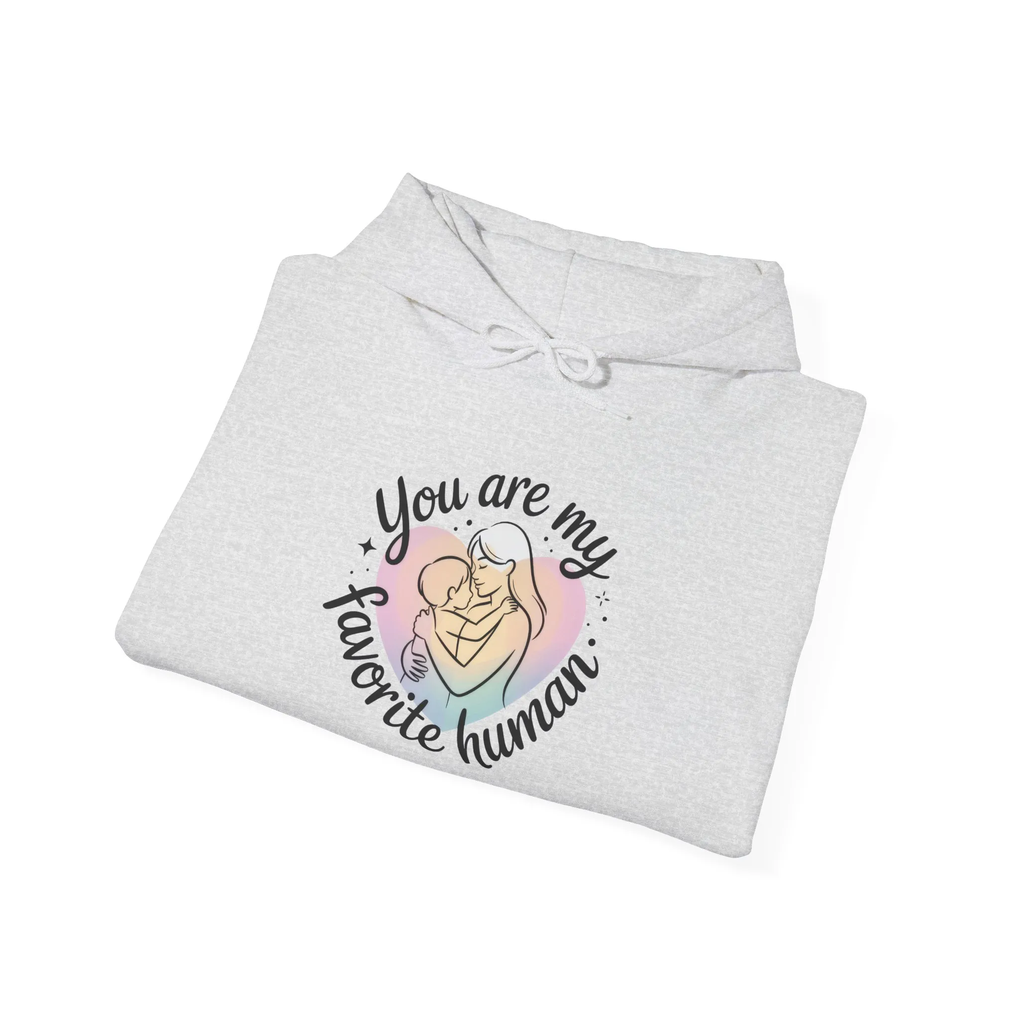 You Are My Favorite Human Hoodie, Cute Mom and Baby Pastel Design, Mothers Day Hooded Sweatshirt Gift - Image 10