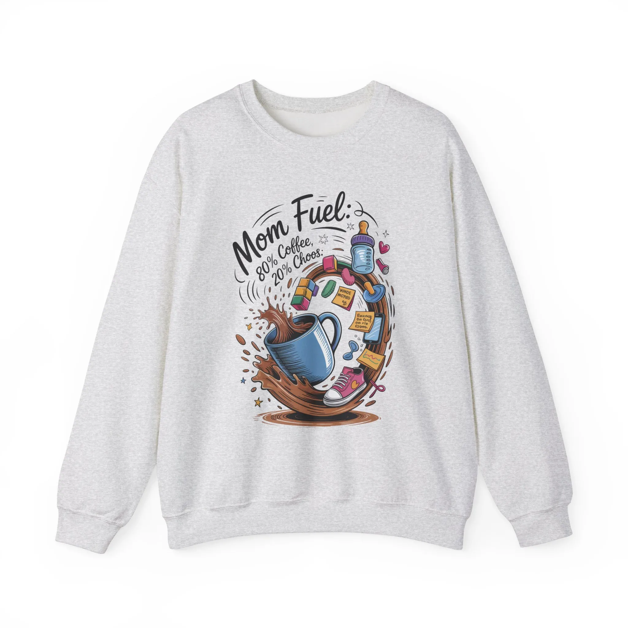 Mom Fuel Unisex Crewneck Sweatshirt, Perfect for Coffee Lovers, Gifts for Moms, Cozy Casual Wear, Funny Graphic Sweatshirt, Mother's Day - Image 9