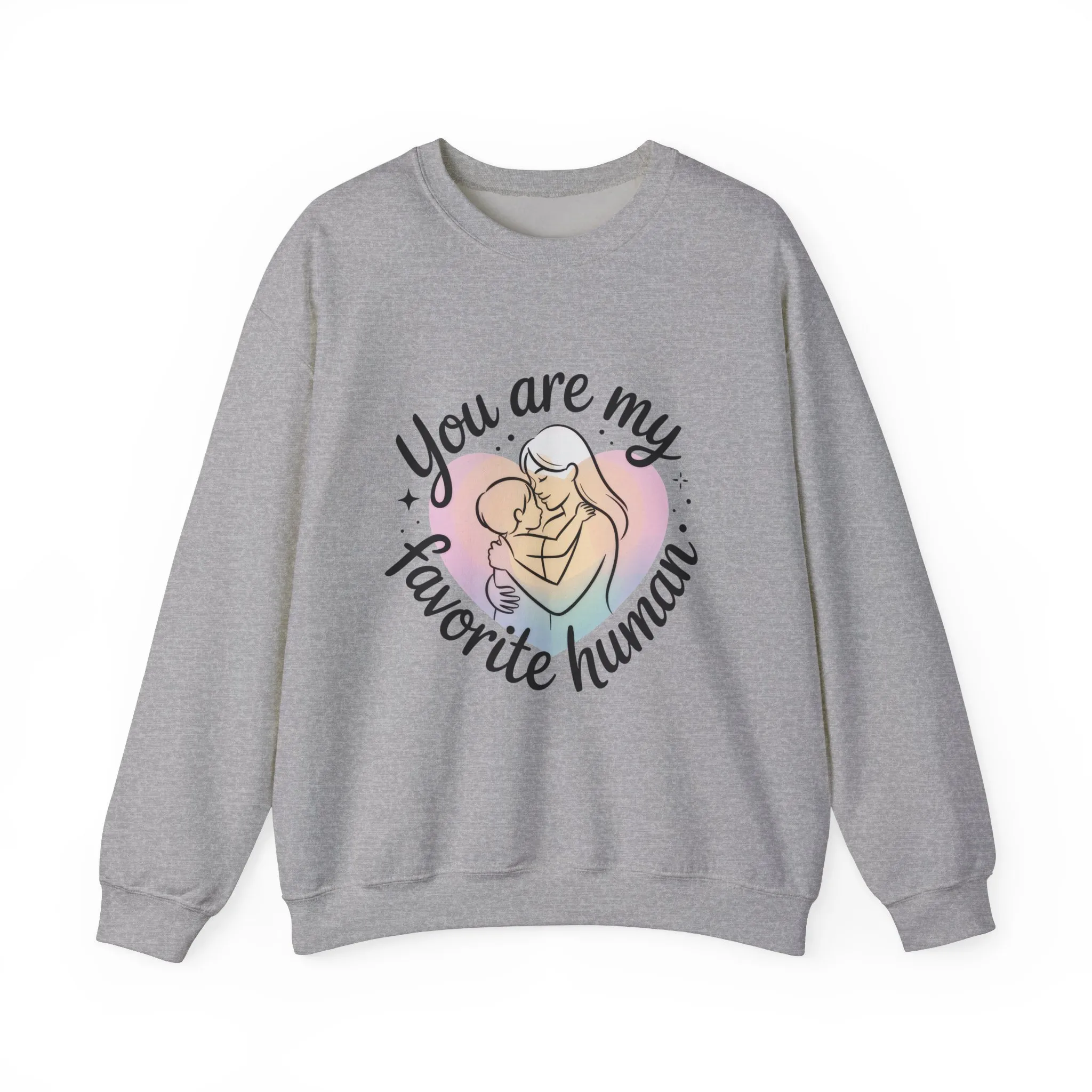 You Are My Favorite Human Mom Sweatshirt, Cute Pastel Heavy Blend Crewneck for Mothers Day, Cozy Gift for Moms, Mothers Day Gift - Image 7