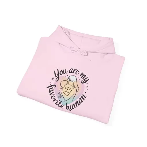 You Are My Favorite Human Hoodie, Cute Mom and Baby Pastel Design, Mothers Day Hooded Sweatshirt Gift - Image 26
