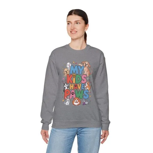 My Kids Have Paws Sweatshirt, Pet Lover Gift, Cute Animal Shirt, Cute Pet Mom Tee, Animal Parent T-Shirt, Gift for Animal Lovers - Image 12