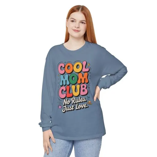 Cool Mom Club Long Sleeve T-Shirt, Funny Mom Tee, Gift for Moms, Mother's Day Gift, No Rules Just Love Quote Tee - Image 10
