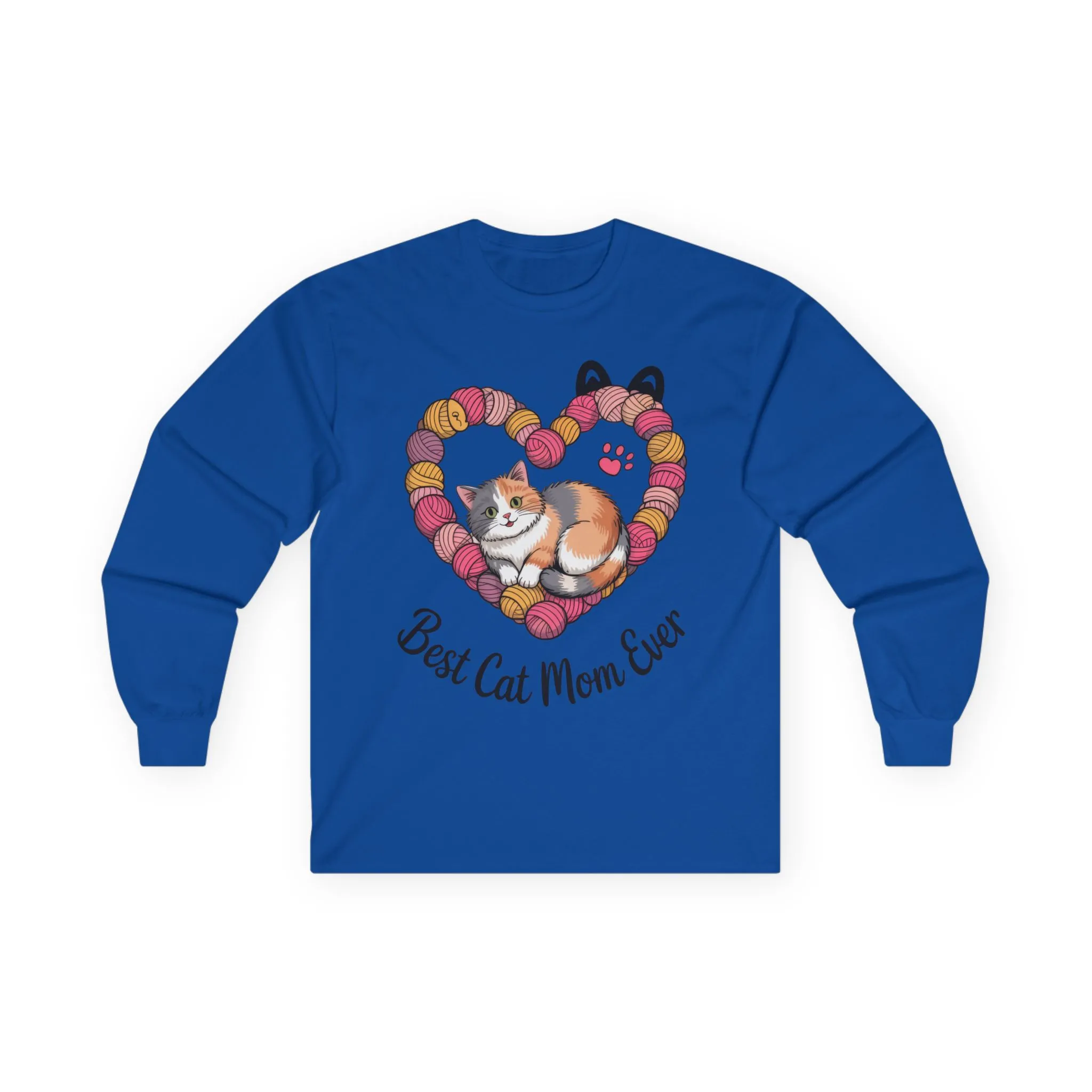 Best Cat Mom Ever Long Sleeve Tee, Cat Lover Gift, Pet Parent Apparel, Birthday Gift for Cat Moms, Cozy Cat Mom Shirt - Image 7