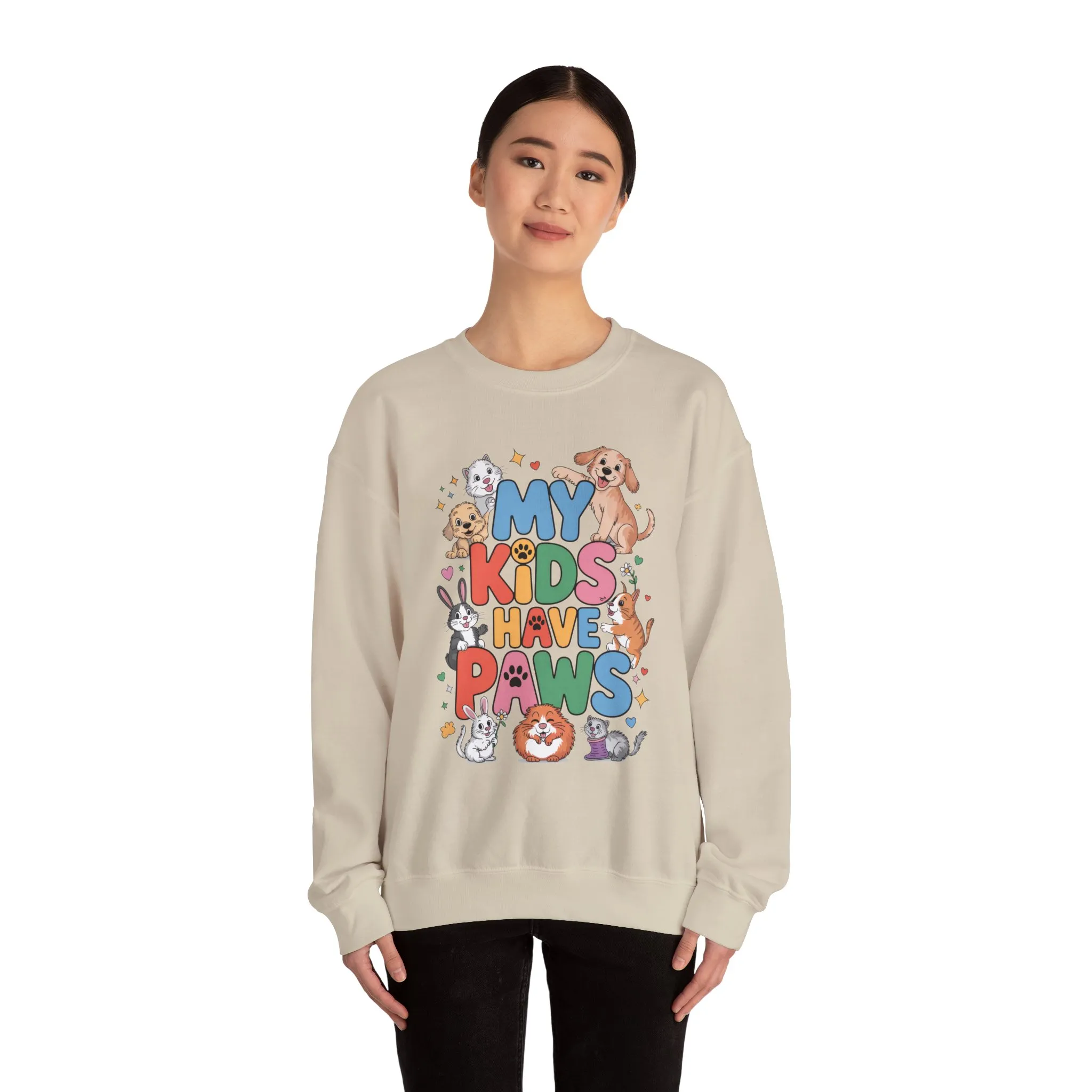 My Kids Have Paws Sweatshirt, Pet Lover Gift, Cute Animal Shirt, Cute Pet Mom Tee, Animal Parent T-Shirt, Gift for Animal Lovers - Image 43