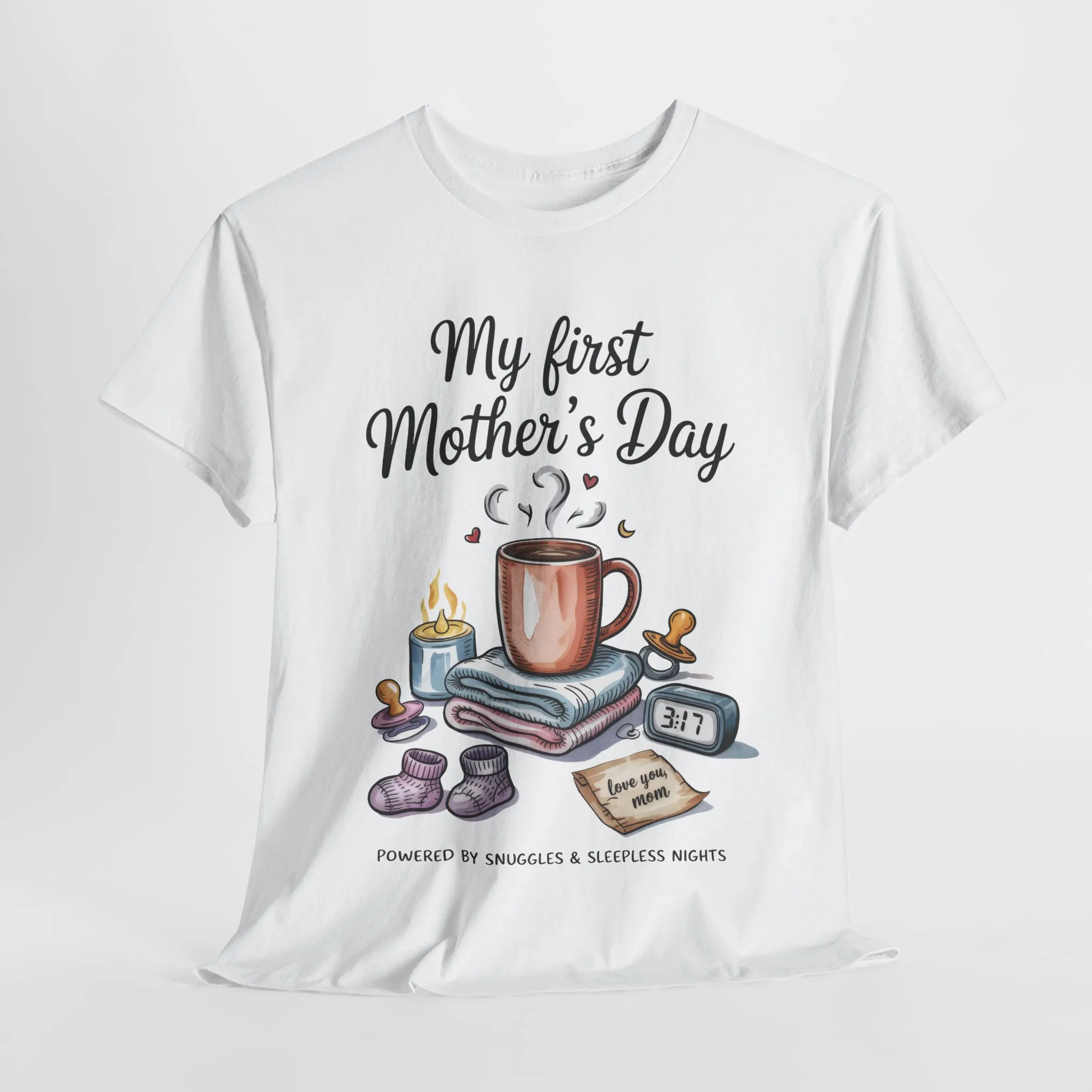 My First Mother's Day Tee, Gift for New Moms, Cute Mother's Day Shirt, Snuggle-Inspired Apparel, Baby Shower Tee - Image 6