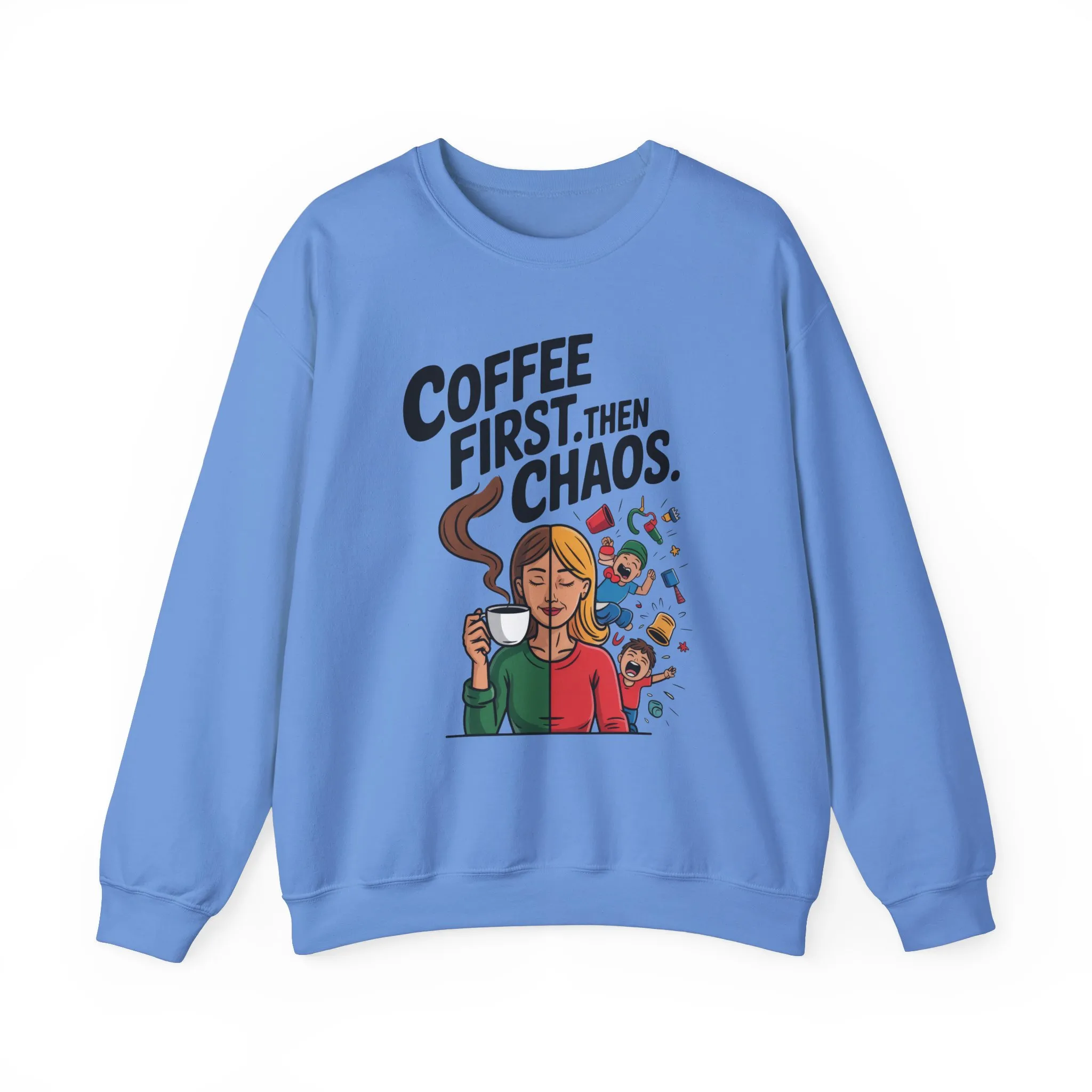 Coffee First Then Chaos Sweatshirt, Ideal Gift for Moms, Fun Casual Wear, Funny Mom Life Sweatshirt, Mother's Day Gift - Image 16