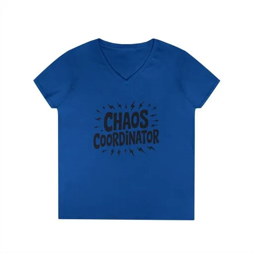 Chaos Coordinator Ladies' V-Neck T-Shirt, Funny Gift for Moms, Mother's Day Gift, Teacher Shirt, Casual Graphic Tee, Women's Gift Idea - Image 9