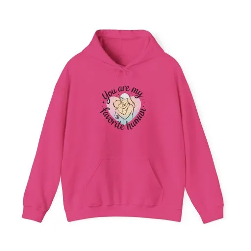 You Are My Favorite Human Hoodie, Cute Mom and Baby Pastel Design, Mothers Day Hooded Sweatshirt Gift - Image 33