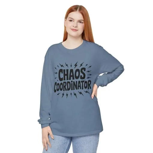 Chaos Coordinator Shirt Unisex Long Sleeve Tee, Funny Mom Life Gift, Mothers Day Shirt, Gifts for Team Leaders, Humor Apparel - Image 3
