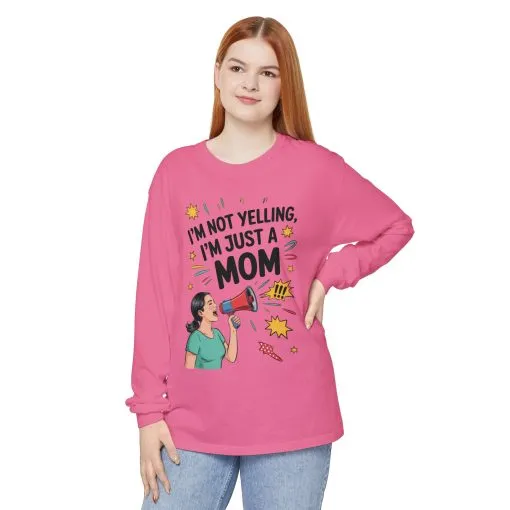 Funny Mom Long Sleeve T-Shirt, I'm Not Yelling I'm Just a Mom, Mother's Day Gift, Loud Mom Life Tank Top, Mother's Day Apparel - Image 18