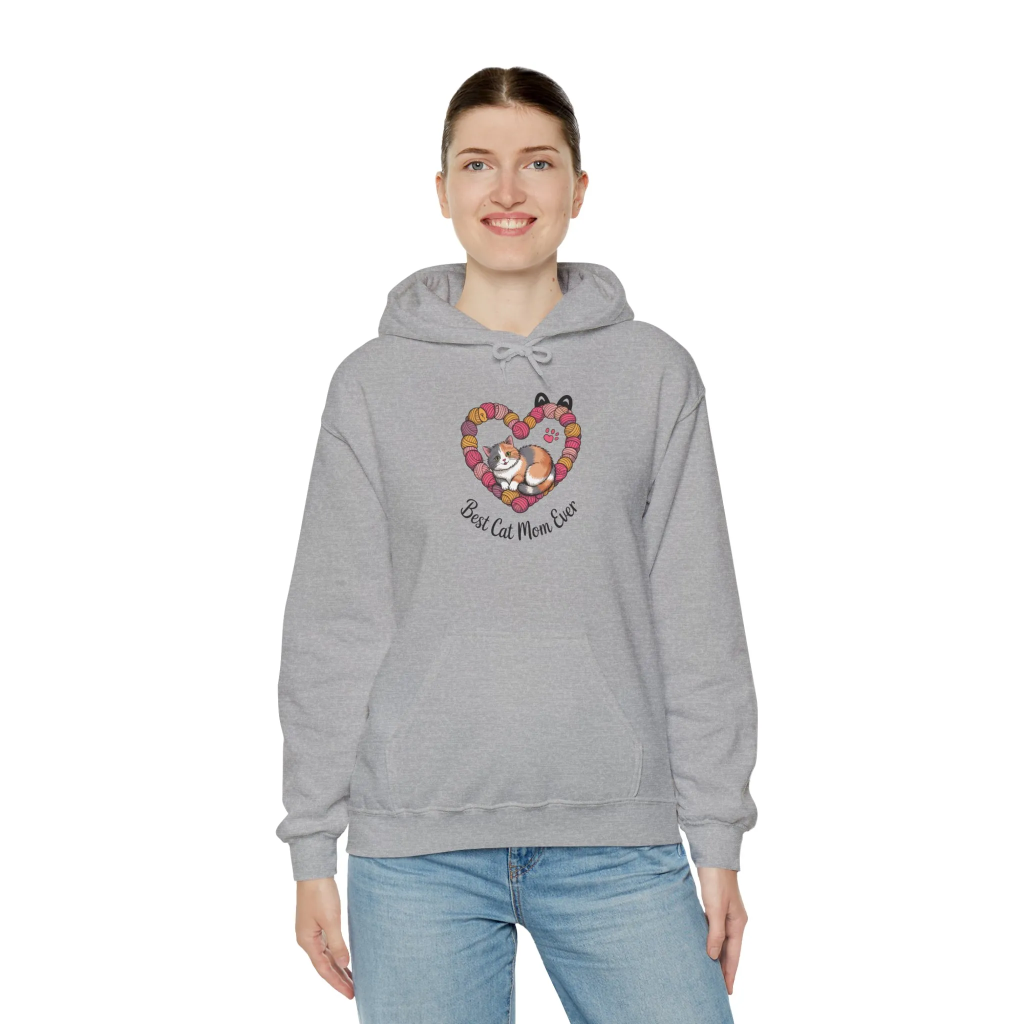 Best Cat Mom Ever Hoodie, Cozy Sweatshirt for Cat Lovers, Gift for Cat Moms, Feline Themed Apparel, Pet Lover Hoodie, Mother's Day Gift - Image 30