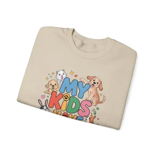 My Kids Have Paws Sweatshirt, Pet Lover Gift, Cute Animal Shirt, Cute Pet Mom Tee, Animal Parent T-Shirt, Gift for Animal Lovers - Image 42