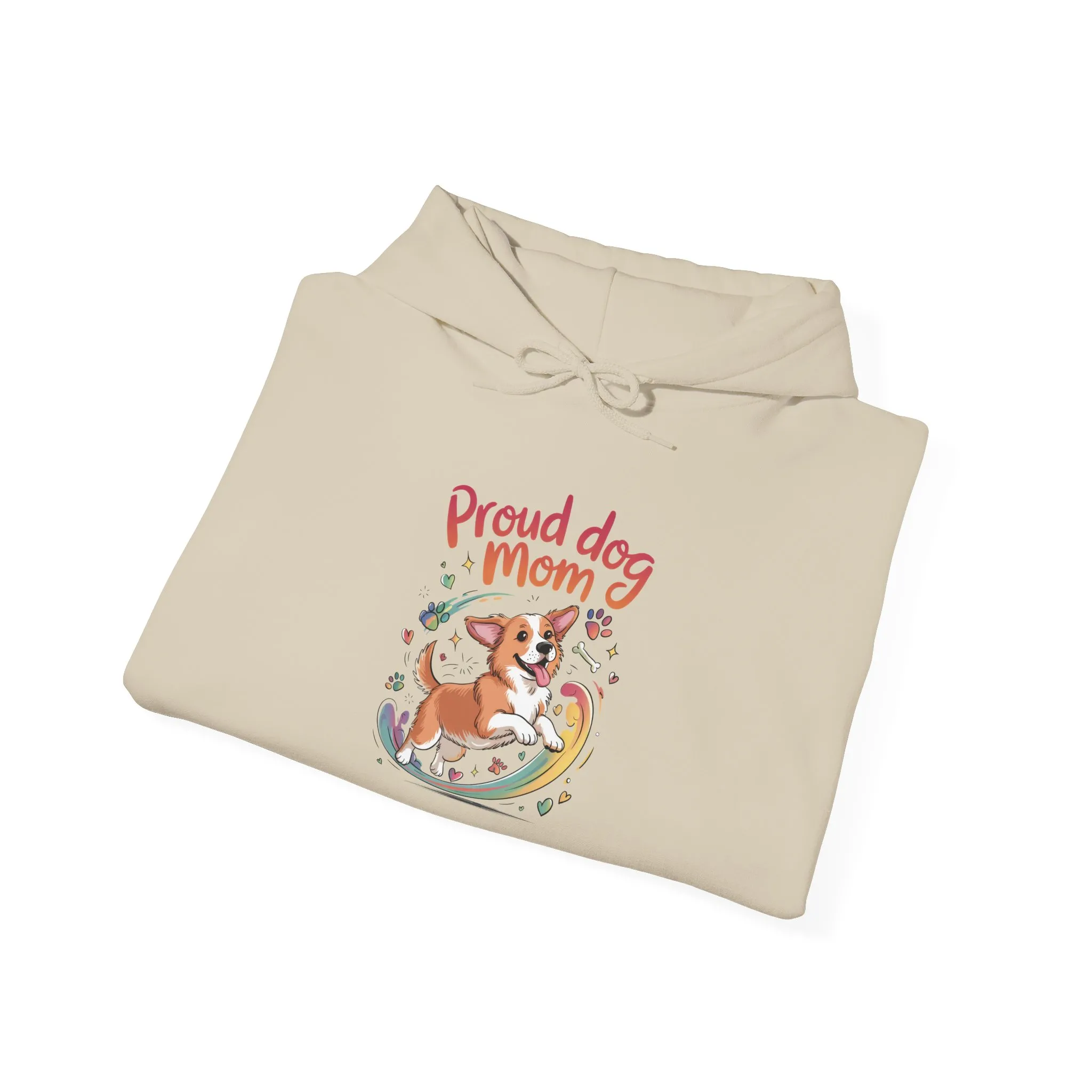 Proud Dog Mom Hoodie, Gift for Dog Owners, Dog Lover Apparel, Mother's Day Gift, Hooded Sweatshirt, Corgi Rainbow Print - Image 30