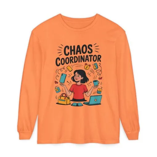 Chaos Coordinator Women's Long Sleeve, Mom Life Graphic Long Sleeve, Gift for Busy Moms, Multitasking Mom Gift, Cute Mother's Day Gift - Image 19