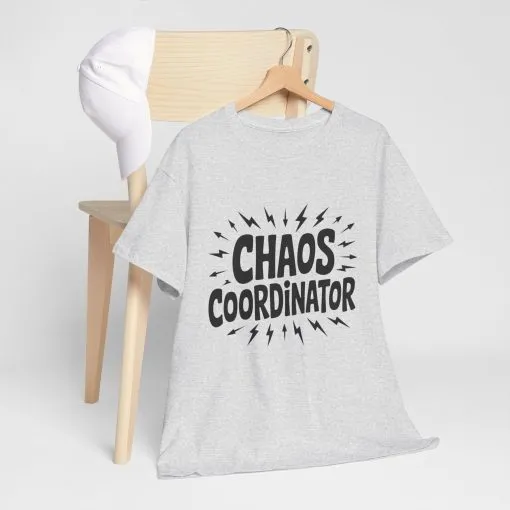 Chaos Coordinator Unisex Heavy Cotton Tee, Funny Graphic T-Shirt, Gift for Moms, Mom Life Graphic Tee, Mother's Day T-Shirt - Image 8