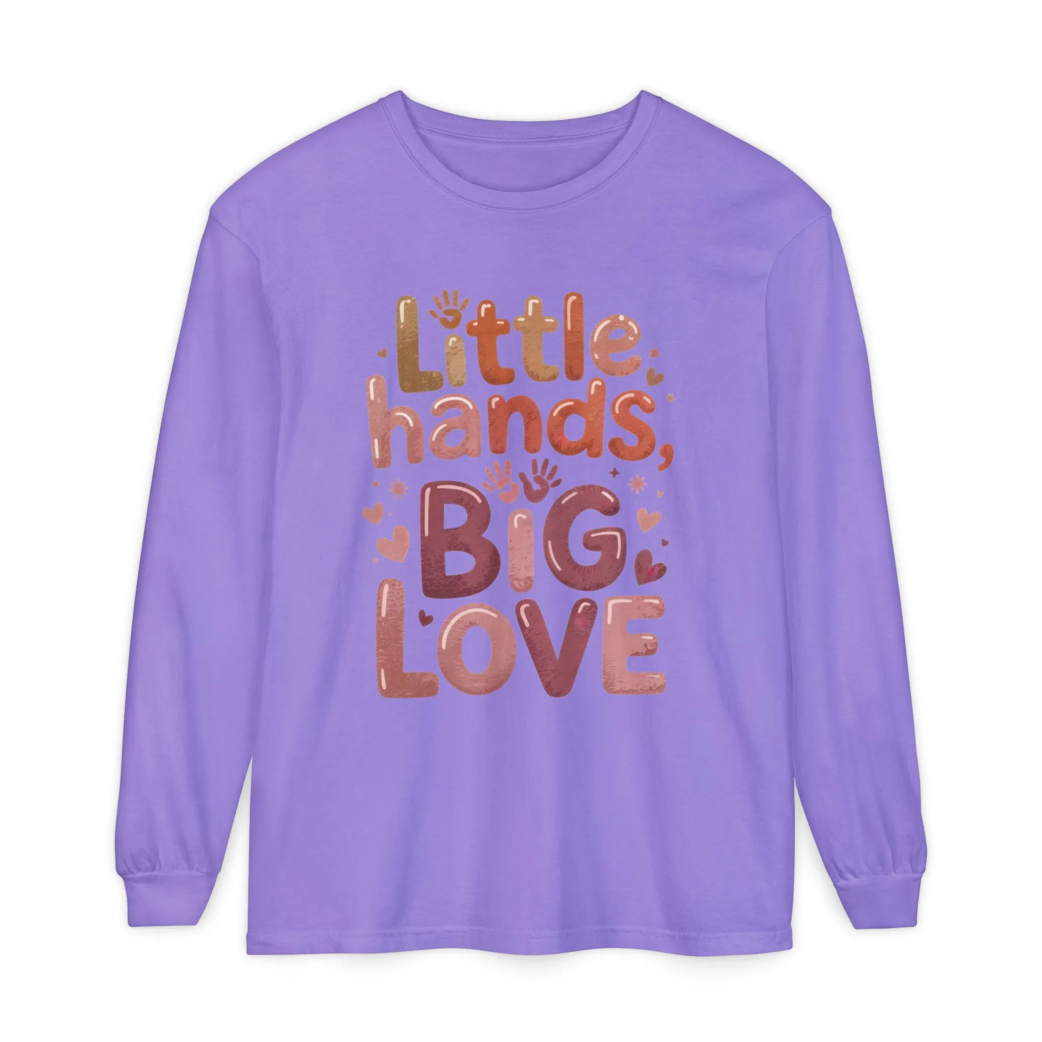 Little Hands, Big Love Long Sleeve T-Shirt, Perfect for Moms Gifts, Cute Mom Long Sleeve T-Shirt, Baby Showers Gift, mother's day Gift - Image 24