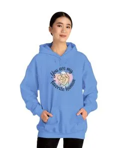 You Are My Favorite Human Hoodie, Cute Mom and Baby Pastel Design, Mothers Day Hooded Sweatshirt Gift