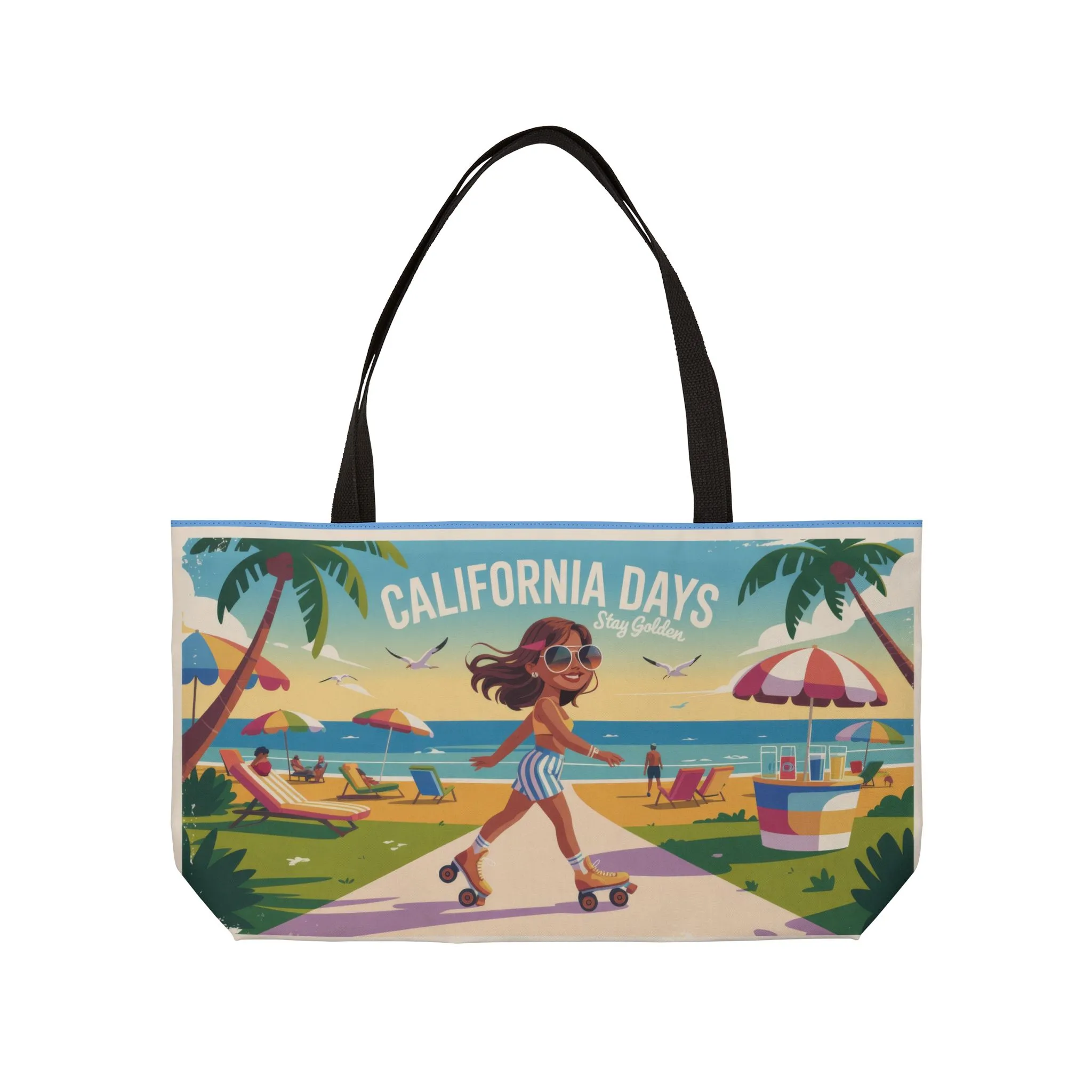 California Days Weekender Tote Bag | Summer Travel , Beach Essentials, Stylish Weekend Bag, Vacation Tote, Fun Day Out, Beach Bag - Image 2