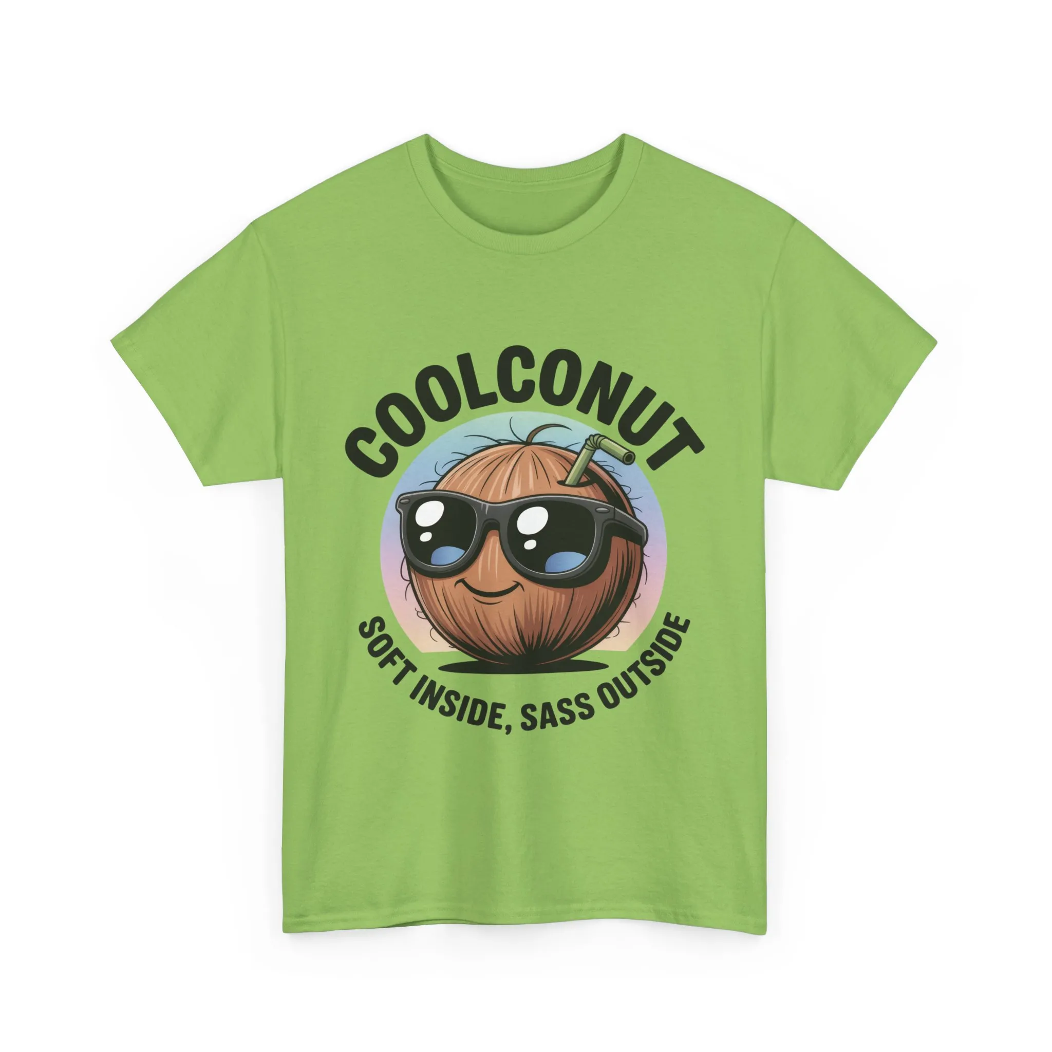 Coolconut Women's Heavy Cotton Tee, Fun Casual Shirt, Gift for Coconut Lovers, Summer Vibes Tee, Soft Inside Sass Outside Shirt - Image 33