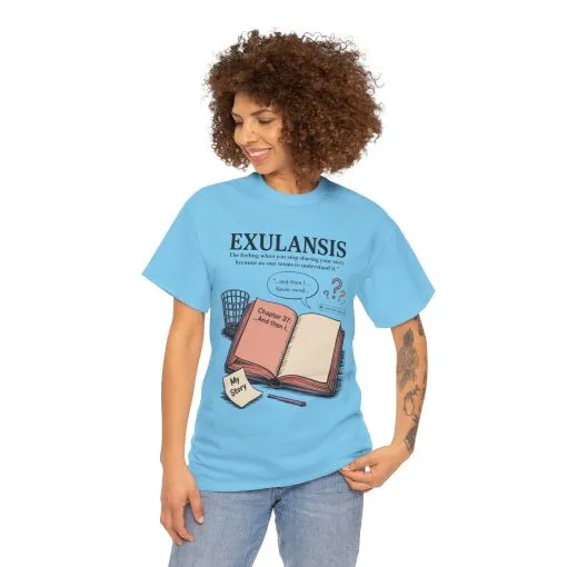 Exulansis Shirt, Emotional Aesthetic Word Tee, Deep Meaning Typography Graphic Tee, Women's Heavy Cotton Tee, deep meaning t shirt - Image 22