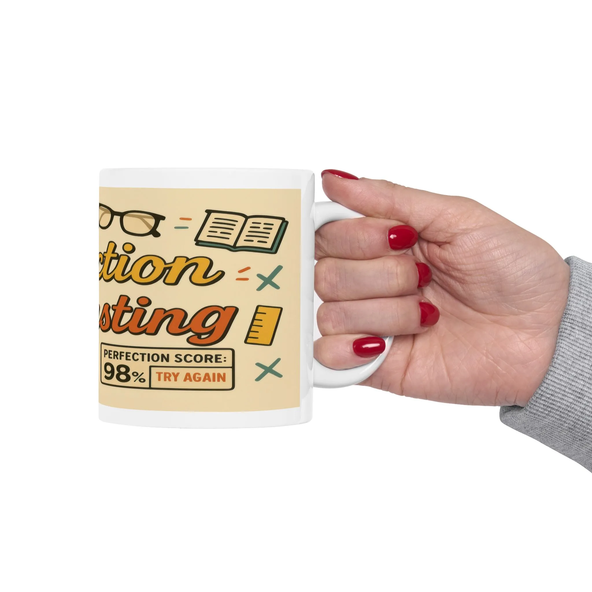 Perfection is Exhausting Mug, Funny Coffee Cup, Ideal Gift for Students, Stress Relief, Home Office, Gifts for Graduates - Image 9