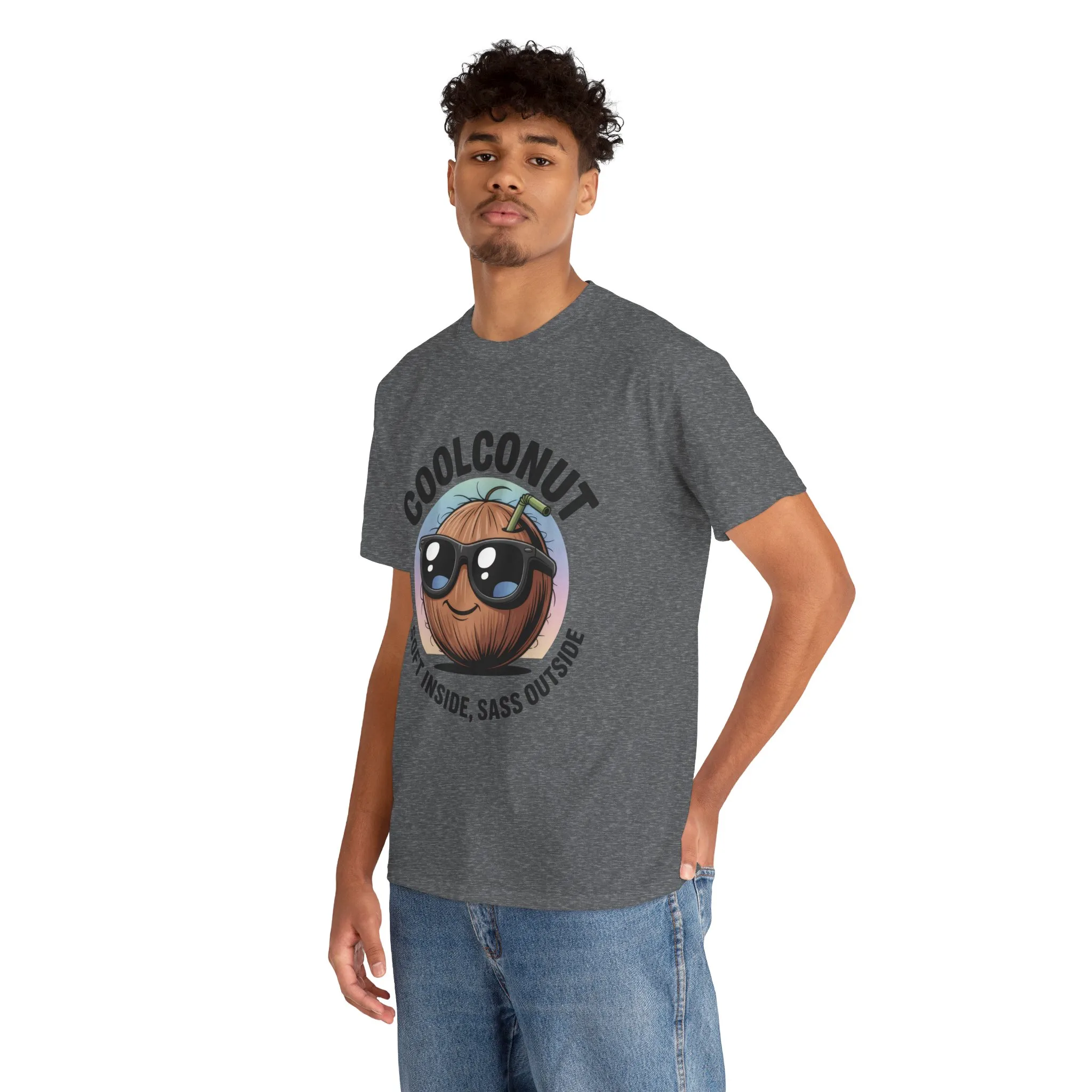 Coolconut Graphic Men's Tee, Soft Inside Sass Outside, Men's T-Shirt for Beach Lovers, Men's Fun Gift, Summer Vibes, Humor Apparel - Image 20