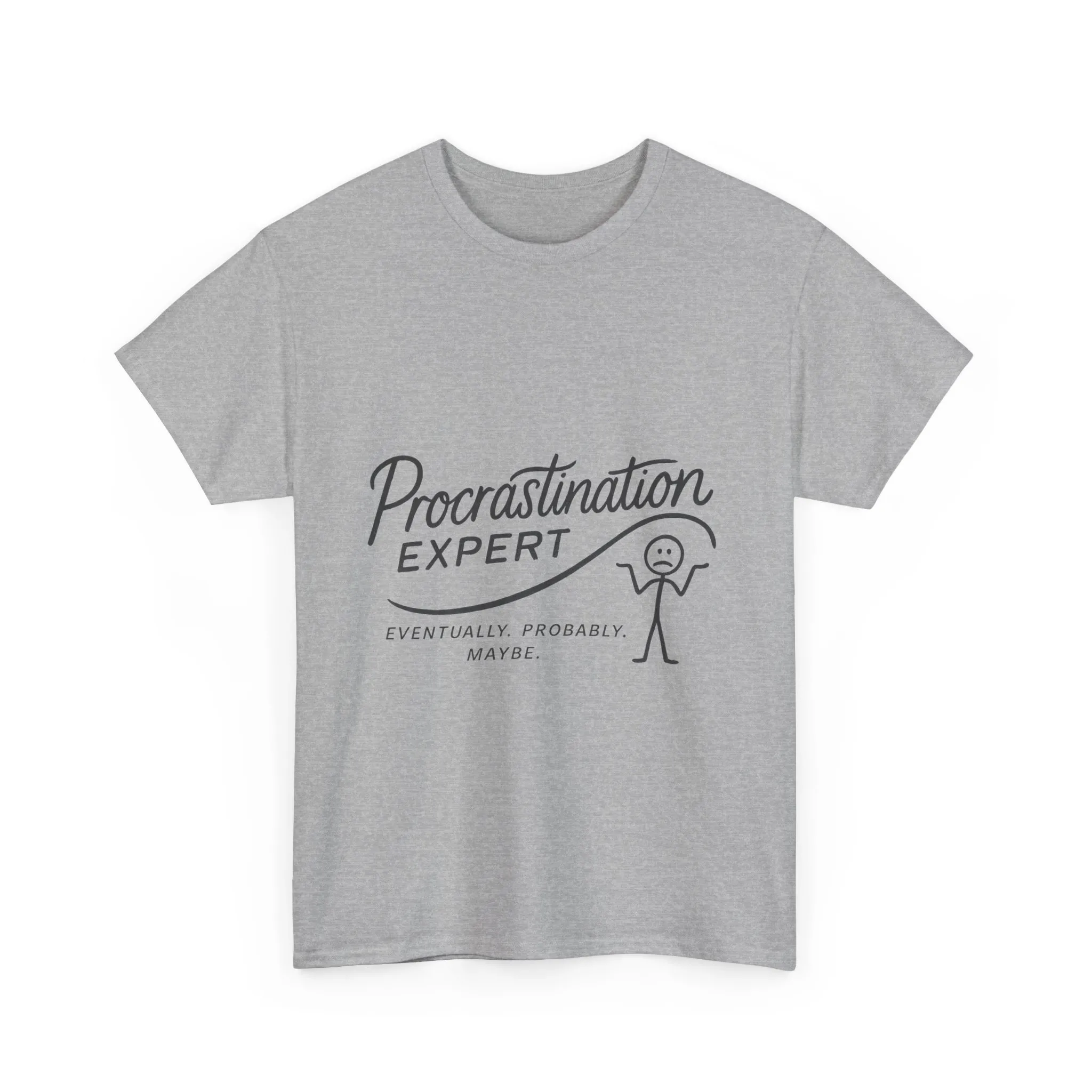 Procrastination Expert Women's Heavy Cotton Tee, Funny T-Shirt, Gift for Students, Casual Wear, Comfy Everyday Tee, Humor Shirt - Image 9