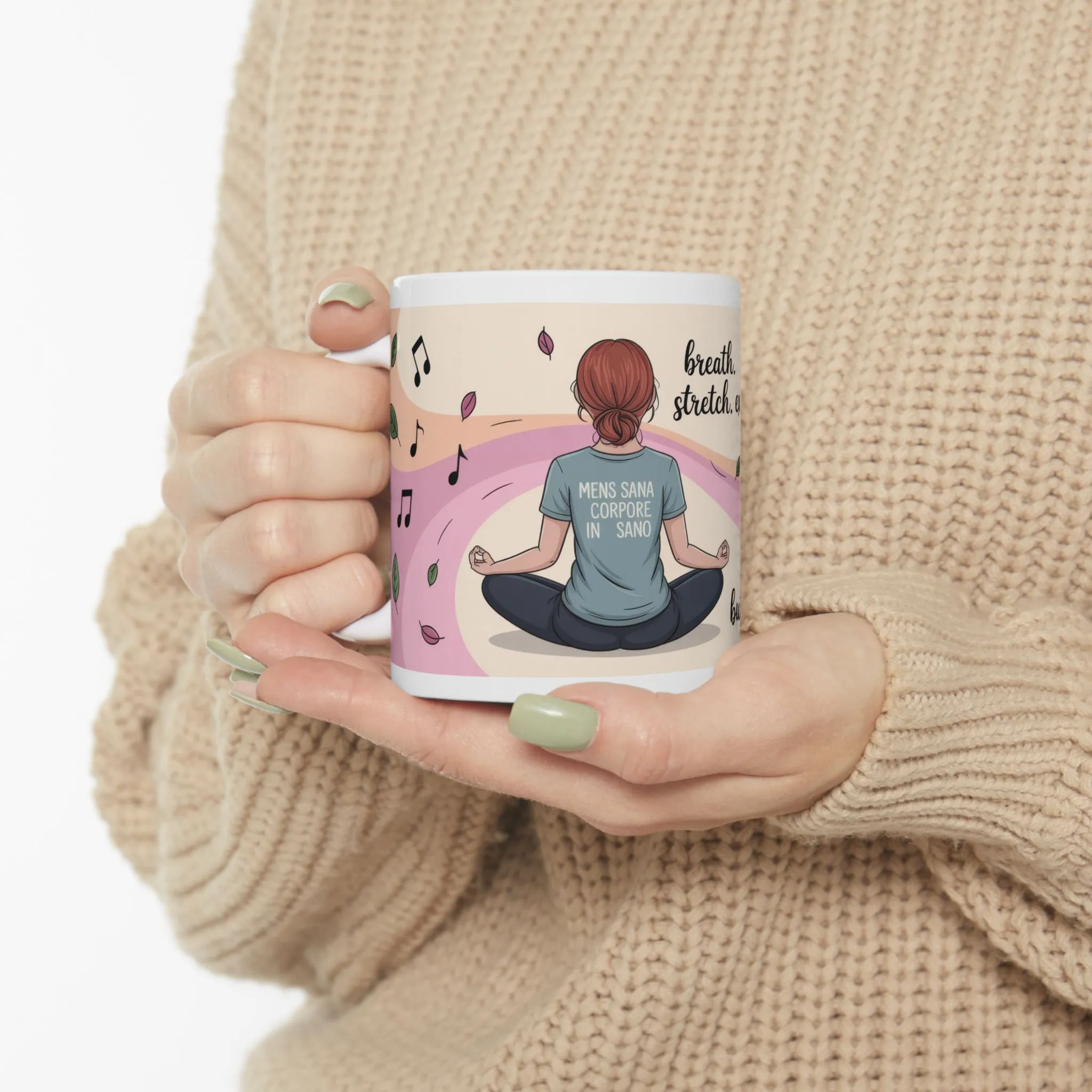 Zen Ceramic Mug, Sarcastic Yoga Coffee Cup, Yoga Lover Gift, Meditation Mug, Self-Care Beverage Holder, Funny Zen Mug - Image 8