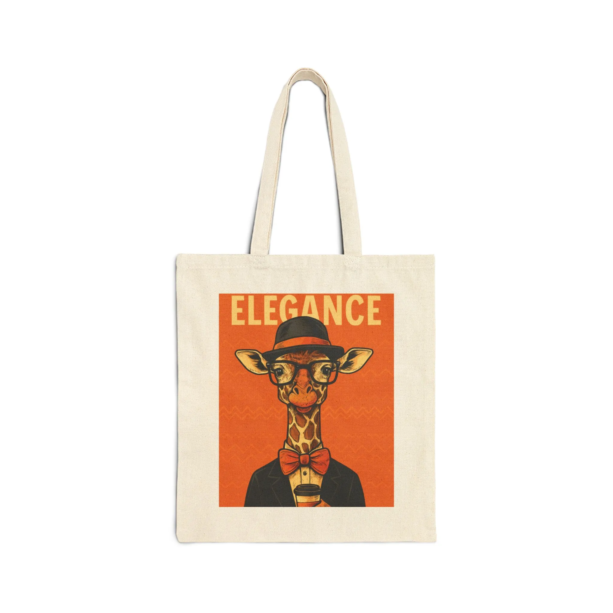 Elegant Giraffe Canvas Tote Bag, Eco-Friendly Fashion, Reusable Shopping, Gift for Animal Lovers, Unique Design, Stylish Carry-All - Image 2
