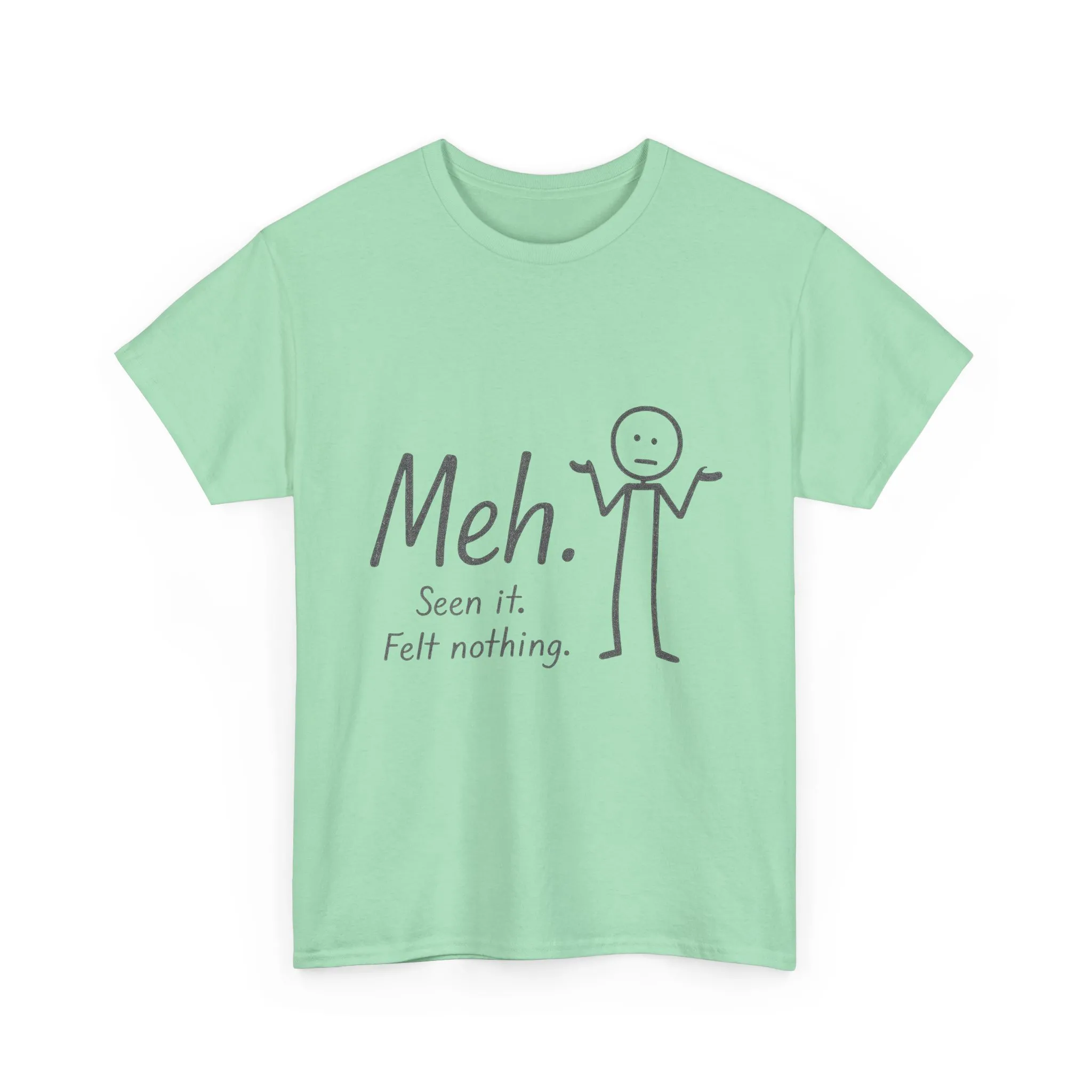 Funny Women's Heavy Cotton Tee, 'Meh' Graphic Shirt, Perfect Gift for Sarcastic Friends, Casual Wear, Birthdays, Everyday Humor, Comfy Tee - Image 19