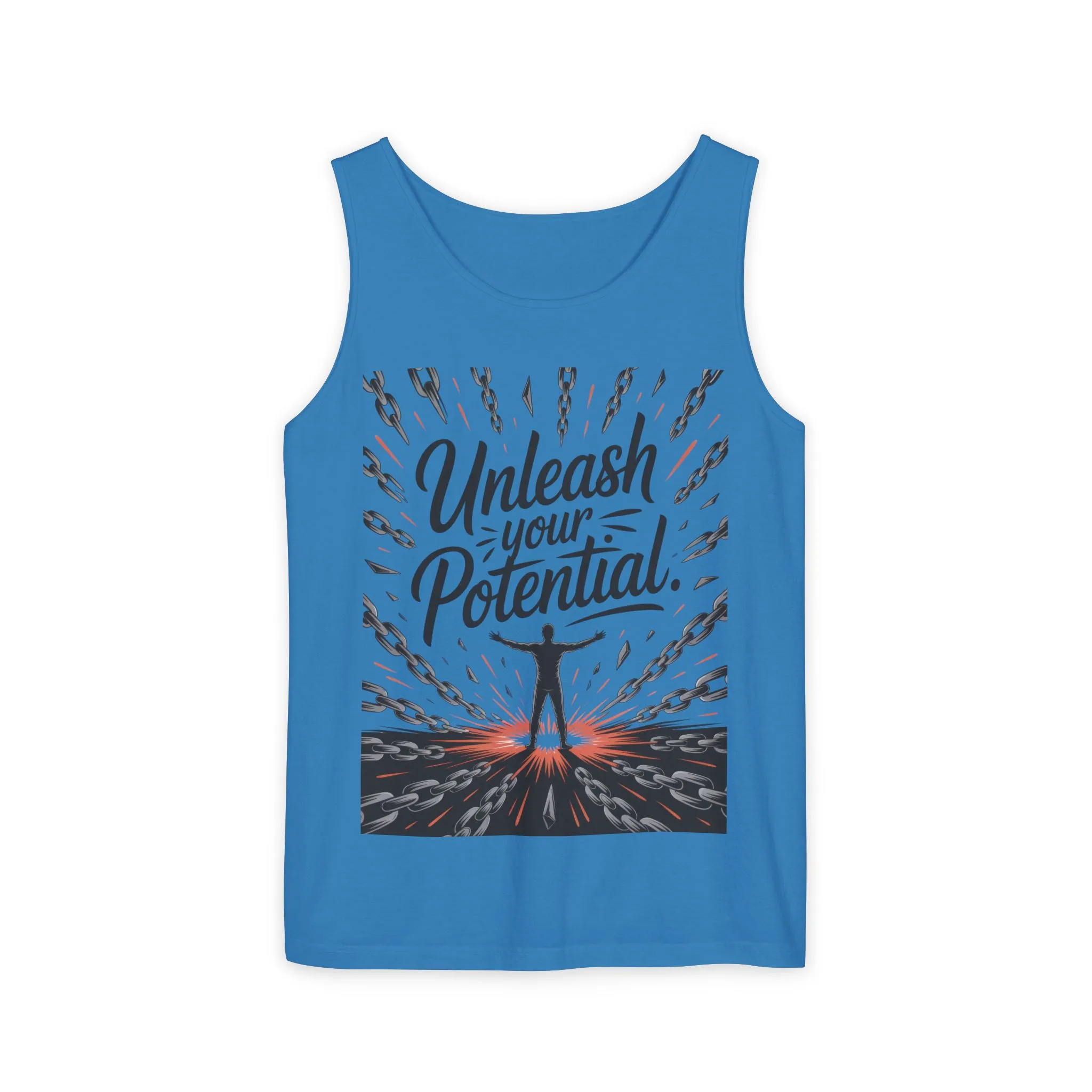 Men s Motivational Tank Top, Unleash Your Potential Graphic, Inspirational Gym Wear, Fitness Apparel, Summer Top, Gift for Him - Image 30