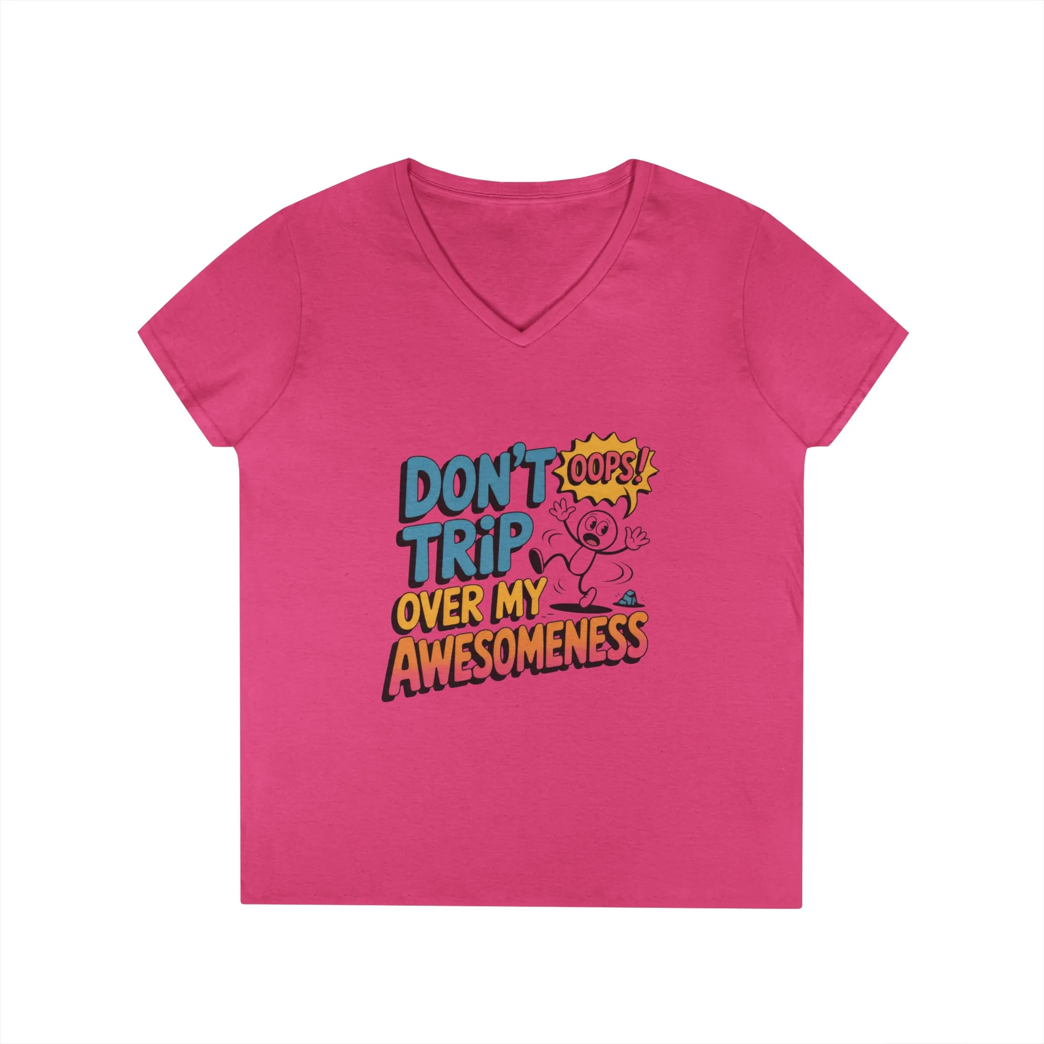 Funny Ladies' V-Neck T-Shirt, Don't Trip Over My Awesomeness Tee, Casual Wear, Gift for Her, Funny T-Shirt, Humor Tee, young girl t-shirt - Image 22