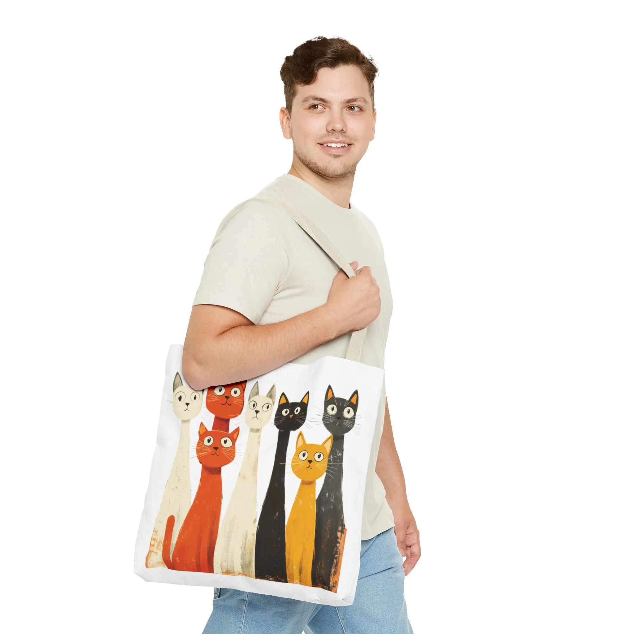 Playful Cat Design Tote Bag – Perfect for Animal Lovers - Image 47