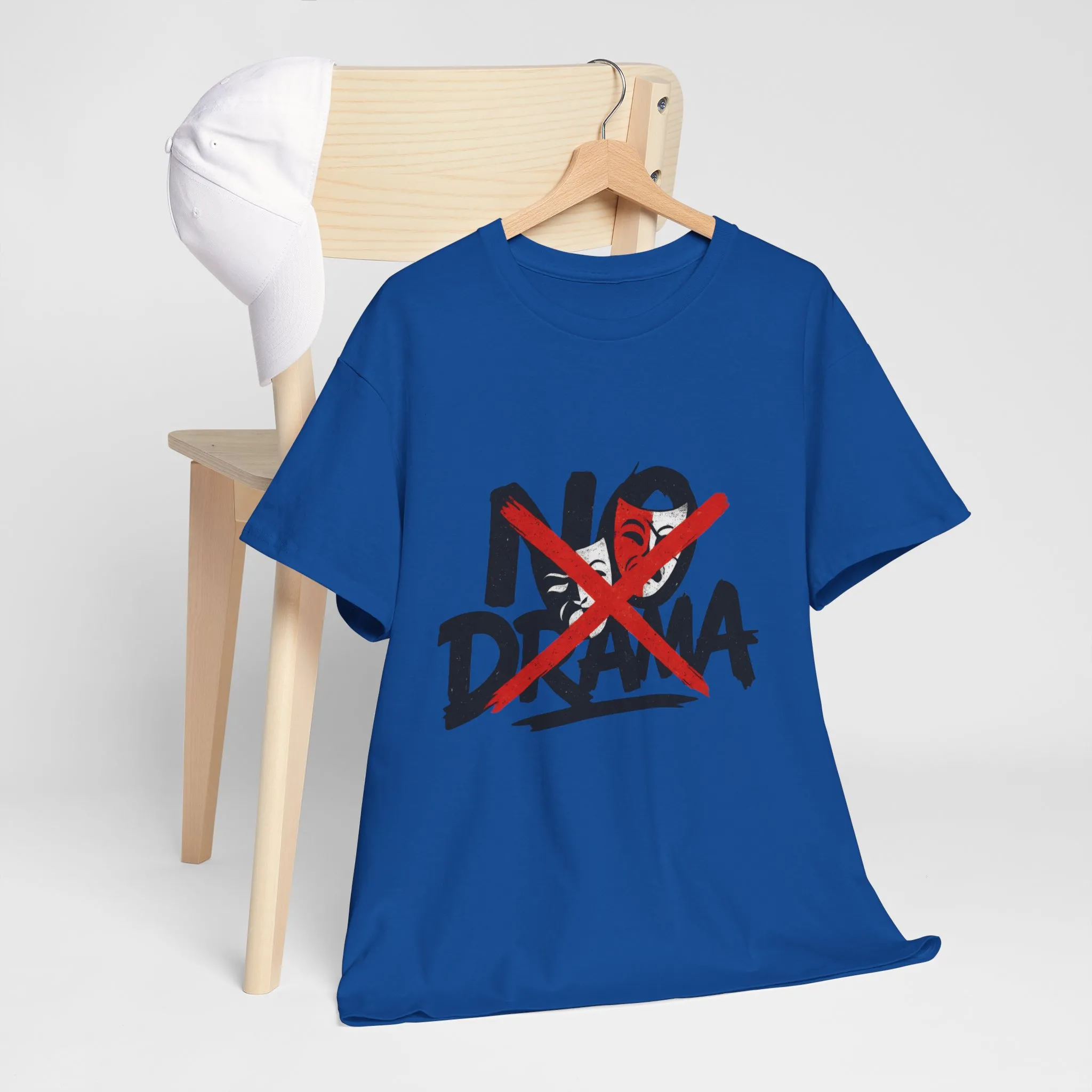 No Drama Unisex Heavy Cotton Tee, Casual Shirt, Gift for Friends, Relaxed Fit, Comfort Wear, Everyday Style - Image 12