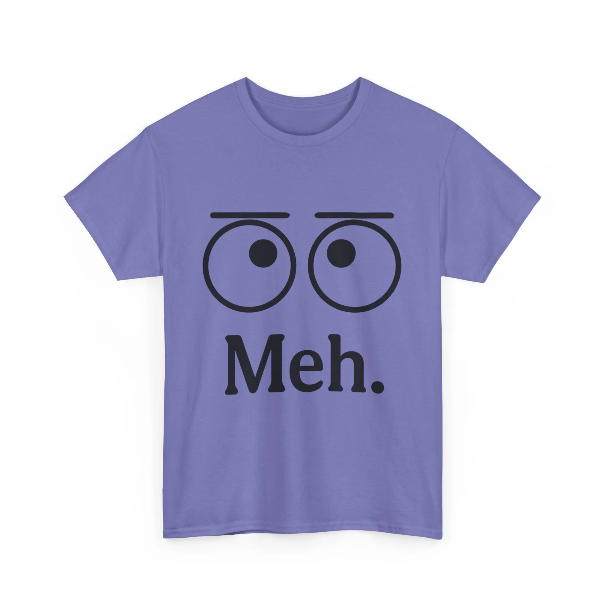 Funny Unisex Heavy Cotton Tee - 'Meh' Graphic Shirt, Casual Wear, Gift for Friends, Humor Tee, Everyday Outfit - Image 15