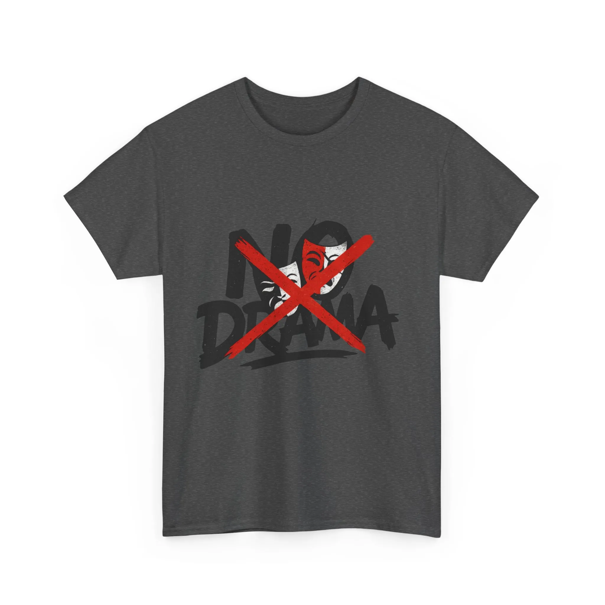 No Drama Unisex Heavy Cotton Tee, Casual Shirt, Gift for Friends, Relaxed Fit, Comfort Wear, Everyday Style - Image 7