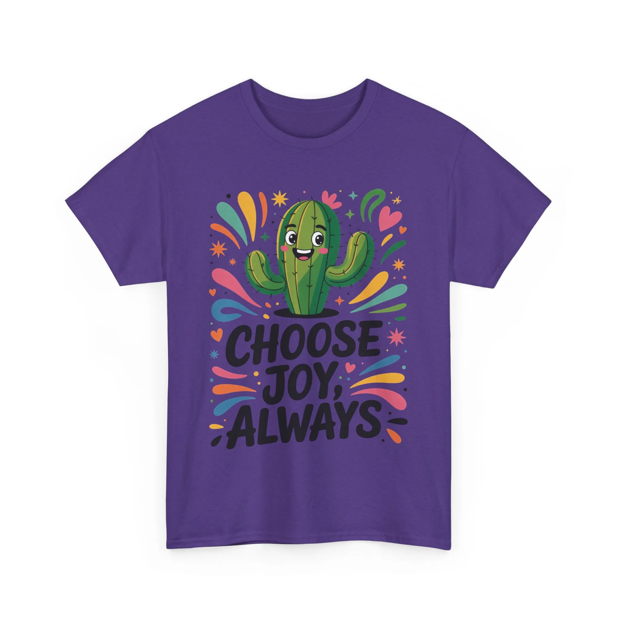 Choose Joy Always Cactus Women's Tee, Women's Casual T-Shirt, Happy Vibes Apparel, Positive Quote Shirt, Joyful Statement Tee - Image 36