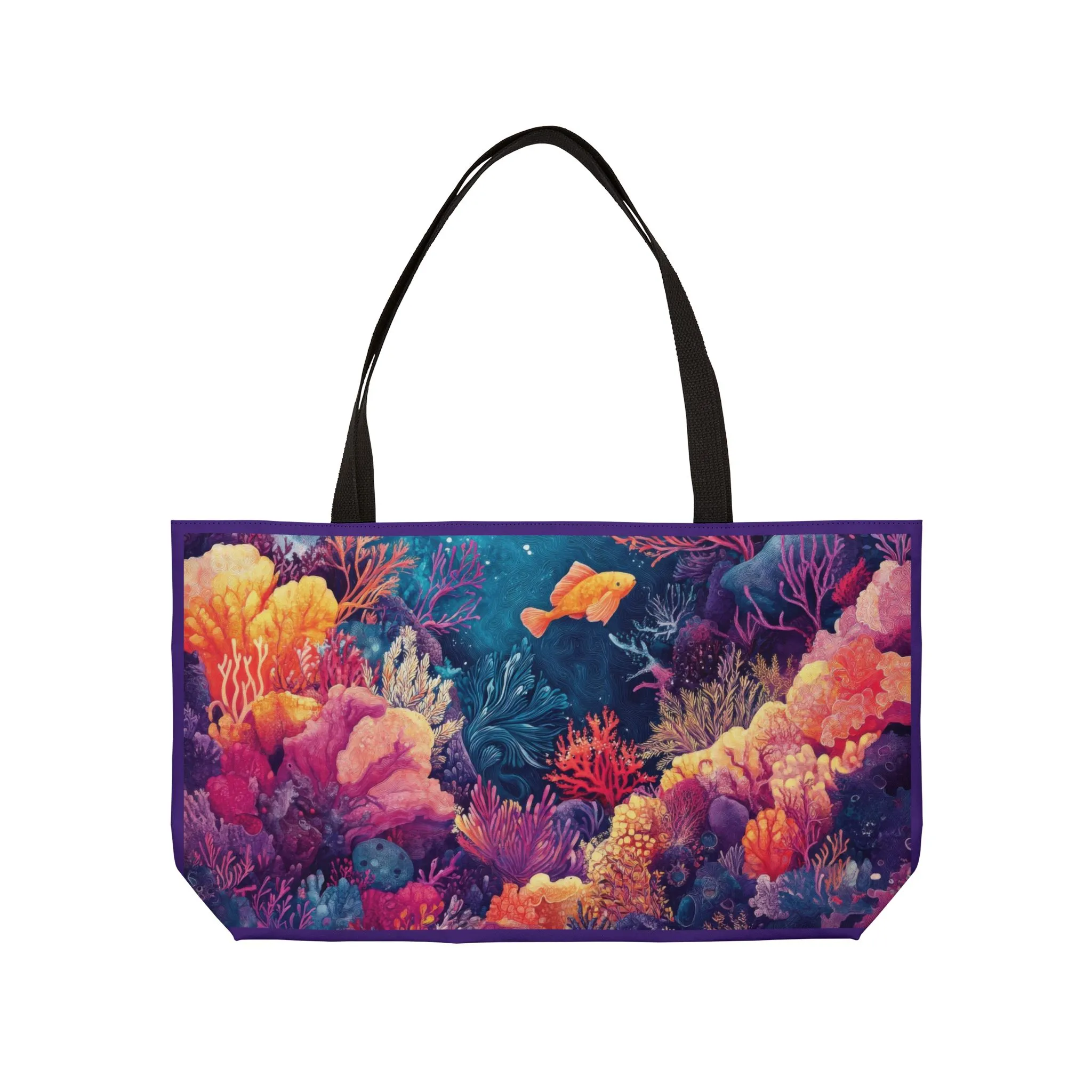 Vibrant Ocean-Themed Weekender Tote Bag, Perfect for Travel, Beach Days, or Gym, Stylish Carryall, Gift for Her, Summer Vibes - Image 6