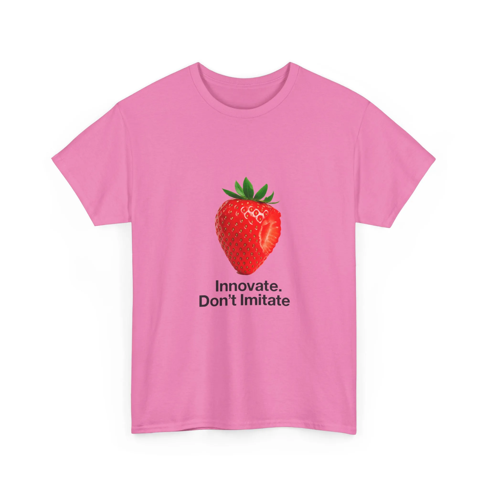 Strawberry Women's Heavy Cotton Tee, Innovate Don't Imitate Shirt, Graphic Tee, Casual Wear, Gift Idea, Summer Style, Witty Design T-Shirt - Image 30