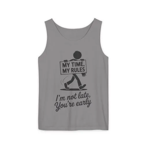 My Time, My Rules Tank Top, Fun Casual Wear for Any Occasion, Relaxed Vibe, Time Management Humor, Self love t shirt - Image 10