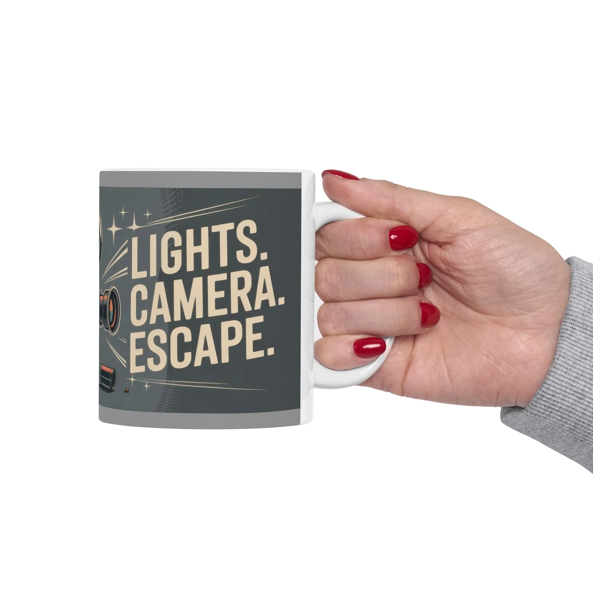 Vintage Movie Camera Ceramic Mug - Perfect Gift for Filmmakers, Photographers, Movie Lovers, Cinematic Coffee Cup, Retro Movie Lover Mug - Image 7