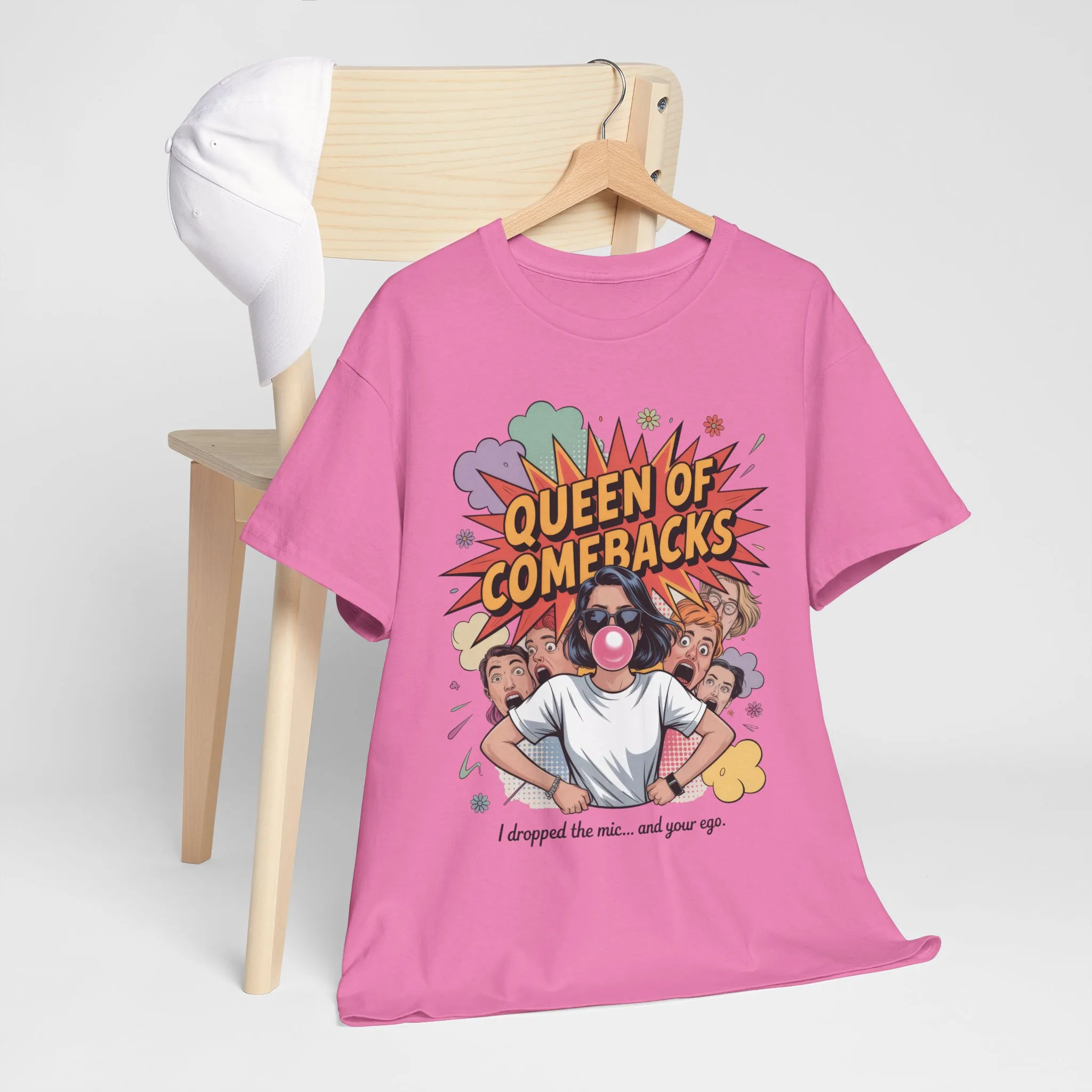 Funny Women's T-Shirt, Queen of Comebacks Tee, Funny Graphic T-Shirt, Heavy Cotton Shirt, Gift for Her, Casual Wear, Comedy Apparel - Image 3