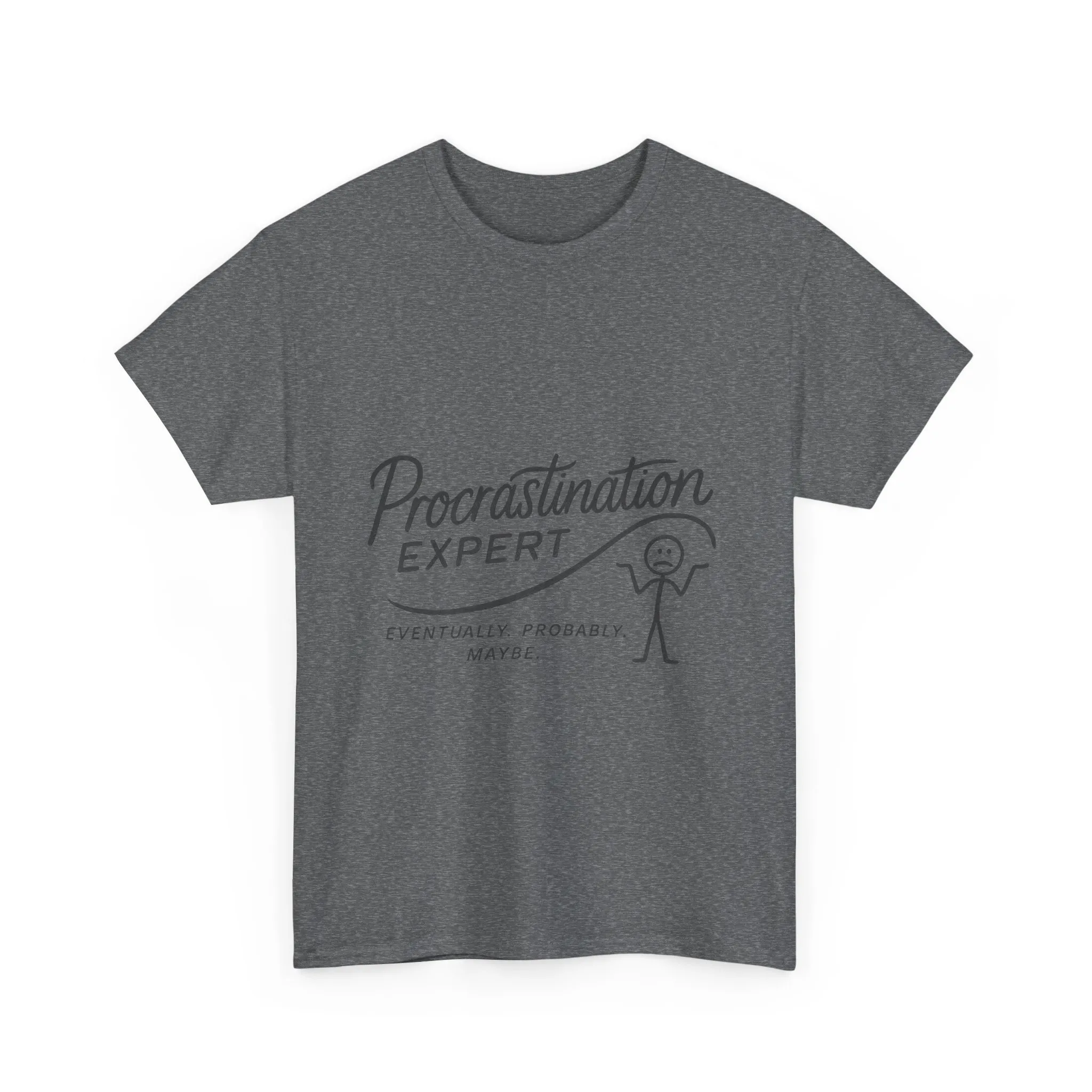 Procrastination Expert Women's Heavy Cotton Tee, Funny T-Shirt, Gift for Students, Casual Wear, Comfy Everyday Tee, Humor Shirt - Image 18