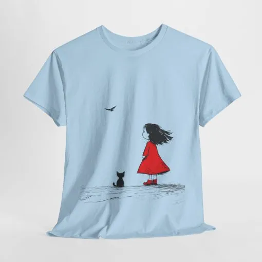 Cat Lover Tee, Cute Graphic T-Shirt, Cat & Girl Design, Gift for Cat Owners, Casual Stylish Unisex Cotton Shirt, Women's Cotton T-Shirt - Image 19