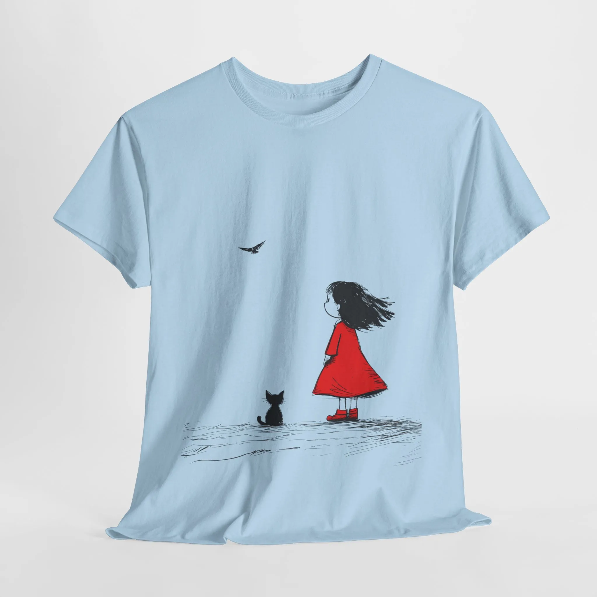 Cat Lover Tee, Cute Graphic T-Shirt, Cat & Girl Design, Gift for Cat Owners, Casual Stylish Unisex Cotton Shirt, Women's Cotton T-Shirt - Image 19