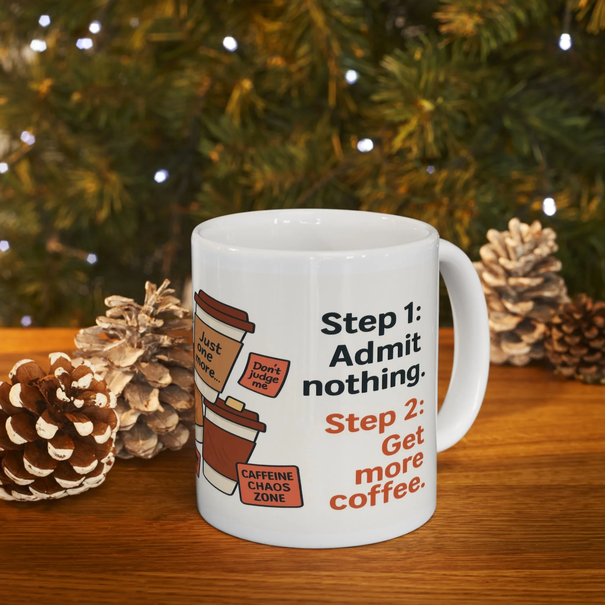 Funny Coffee Addiction Mug, Funny Coffee Lover Gift, Office Mug, Caffeine Addict Gift, Caffeine Chaos Humor Cup, Gift for Coffee Lovers - Image 9